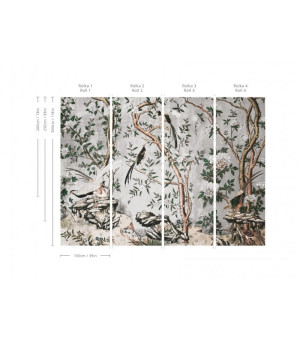 Wallcolors Tapeta Gray Chinoiserie