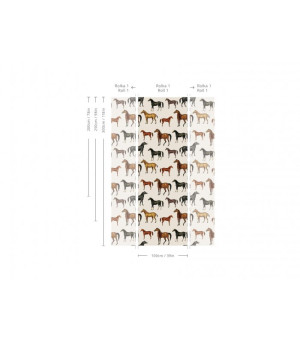 Wallcolors Tapeta Horses Beige