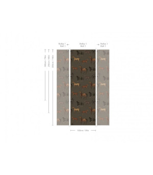 Wallcolors Tapeta Horses Olive