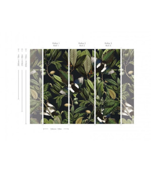 Wallcolors Tapeta Magpie Black