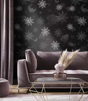 Wallcolors Tapeta Moon and sun