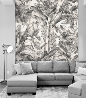 Wallcolors Tapeta Mysterious Flower Monohrome