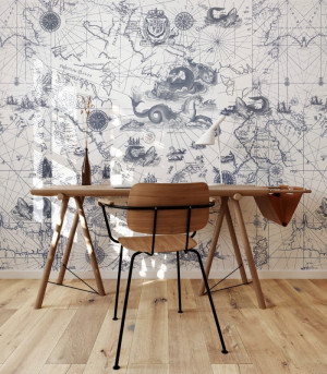 Wallcolors Tapeta Ocean Map