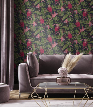 Wallcolors Tapeta Pink Monkey