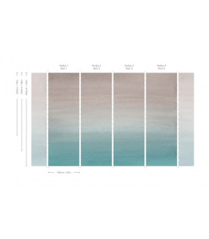 Wallcolors Tapeta Turquoise Fogg