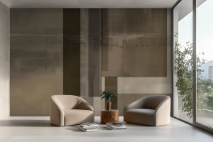Grafika Reve Marron et Beige Bloc MB203