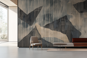 Grafika Reve Marron et Beige Cascade MC206