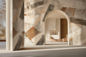 Grafika Reve Marron et Beige Fragment MF200