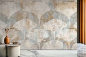 Grafika Reve Marron et Beige Gingko MG203