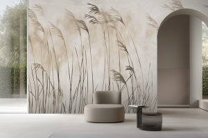 Grafika Reve Marron et Beige Roseau MR203