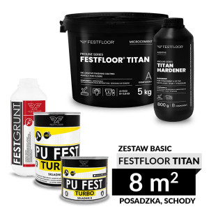 Zestaw mikrocementu FESTFLOOR TITAN BASIC - 8M²
