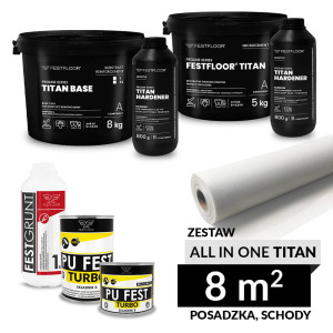 Zestaw mikrocementu FESTFLOOR TITAN ALL IN ONE - 8M²