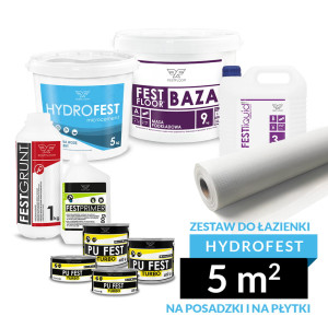 Zestaw mikrocementu do łazienki FESTFLOOR HYDROFEST na posadzkę i płytki - 5m²