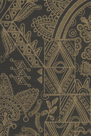 Tapeta Arte Emblème Joie Black Gold A30811