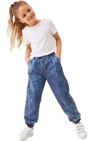 Jeansowe Dziewczęce Jeansy Jogger