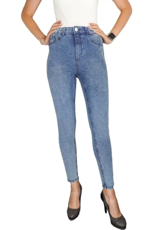 C&A Bawełniane Melanżowe Jeansy Jeggings, Regular