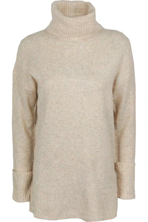 Nutmeg Półdługi Beżowy Sweter Golf