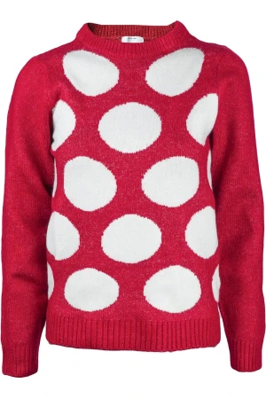 Only Czerwony Sweter w Grochy
