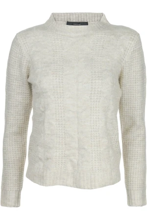 Vero Moda Beżowy Sweter Warkocze