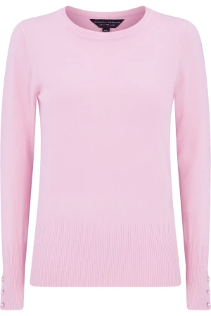 Dorothy Perkins Sweter Liliowy z Perełkami na Rękawach