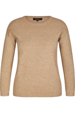 Steilmann Kobiecy Żebrowany Sweter Camel
