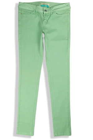 Bershka Damskie Pistacjowe Jeansy Super Skinny