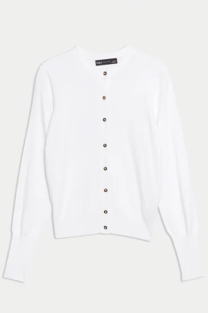 M&S Biały Sweter Kardigan Eco Wiskoza /B/
