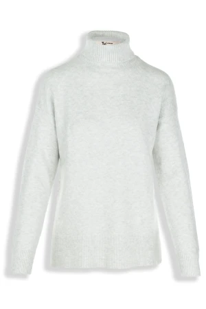 TU Szary Sweter Golf w Jodełkę