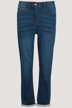 Ciemne Jeansowe Jeansy Jolie Relaxed Skinny