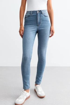 Modelujące Jasne Jeansy Jenna Skinny, Long