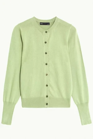 Sweter Kardigan Eco Wiskoza Zieleń Wiosenna /B/