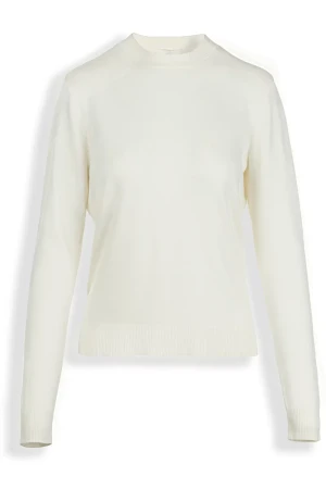 H&M Asymetryczny Kremowy Gładki Sweter