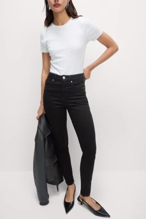 Modelujące Czarne Jeansy Ivy Skinny, Regular
