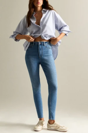 Jasne Jeansy Emille Slim, Long