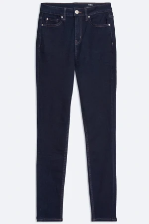 Modelujące Ciemne Granatowe Jeansy Ivy Skinny, Long