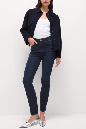 Granatowe Jeansy Lily Slim, Long