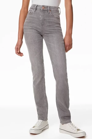 Szare Jeansy Lily Slim, Regular