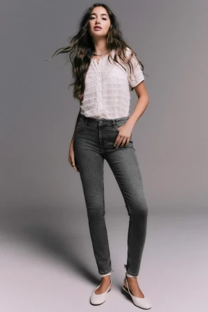 Grafitowe Jeansy Skinny Regular