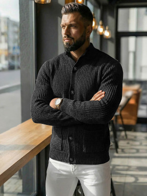 Herren Pullover Schwarz OZONEE NB/MM6020/4Z