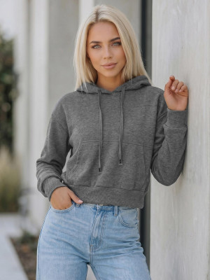 Damen Kapuzenpullover Anthrazit OZONEE JS/8B939/5