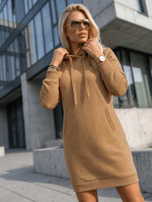 Damen Kapuzenpullover Dunkelbeige OZONEE JS/YS10005/91Z
