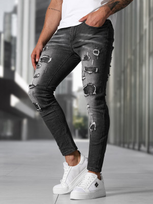 Herren Jeanshose Schwarz OZONEE NB/MP0152NZ