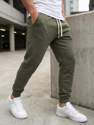 Spodnie dresowe męskie khaki OZONEE JS/92K7708/29