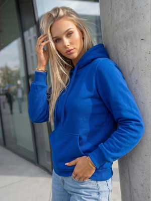Bluza z kapturem damska chabrowa OZONEE JS/W02/65Z