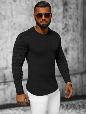Sweter męski czarny OZONEE L/2486Z