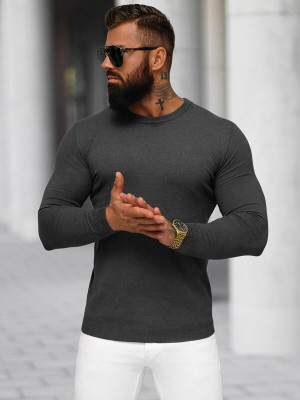 Sweter męski grafitowy OZONEE NB/MMB602/3Z