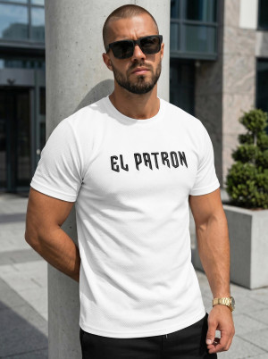 T-shirt męski biały OZONEE O/T7283