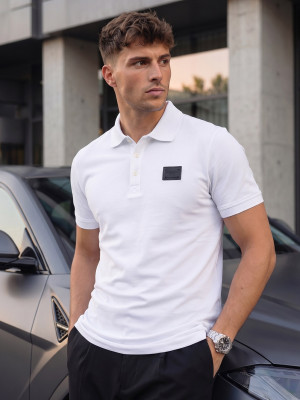 Koszulka męska polo biała OZONEE NB/MT3018