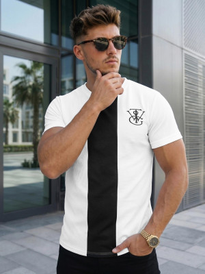T-shirt męski biały OZONEE O/L1184