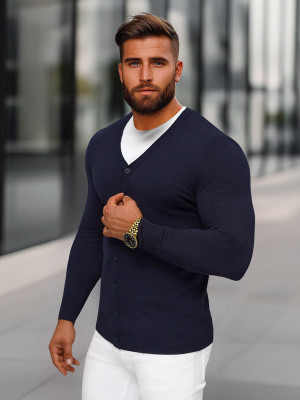 Sweter męski rozpinany granatowy OZONEE NB/MM6006/6Z